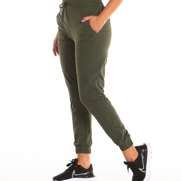 Virus Olive Green Women's Jogger Pants - Picture 1 of 13